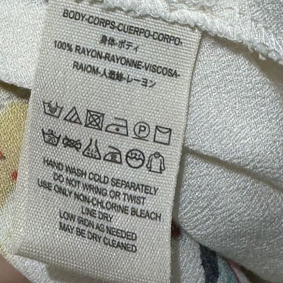 Free People Jumpsuit Island Time Floral Womens Small Cream One Shoulder Wide Leg - Picture 14 of 15